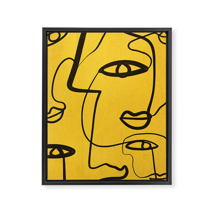 Abstract Faces 4 Framed Canvas Print Gallery Image 1