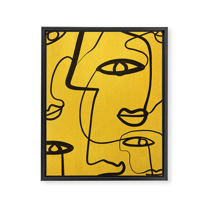 Abstract Faces 4 Framed Canvas Print Gallery Image 6