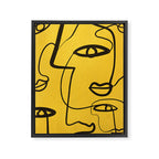 Abstract Faces 4 Framed Canvas Print Gallery Image 6
