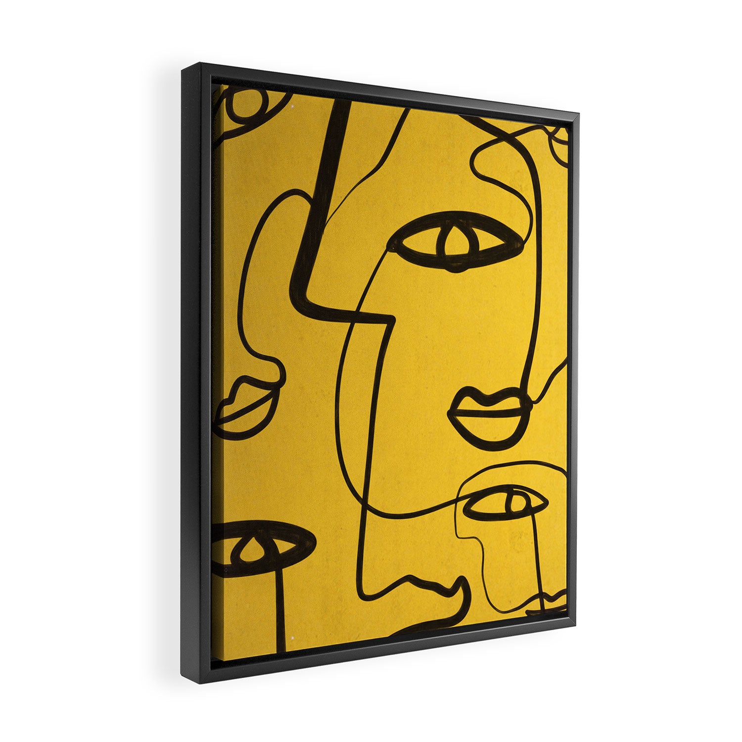 Abstract Faces 4 Framed Canvas Print Gallery Image 2