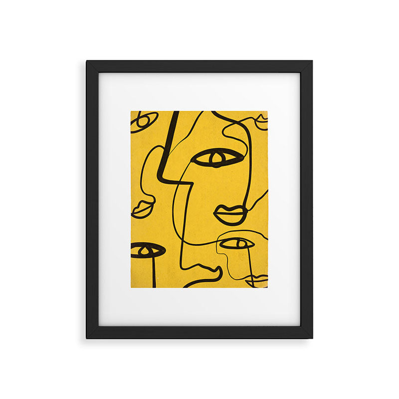 Abstract Faces 4 Framed Art Print Gallery Image 5