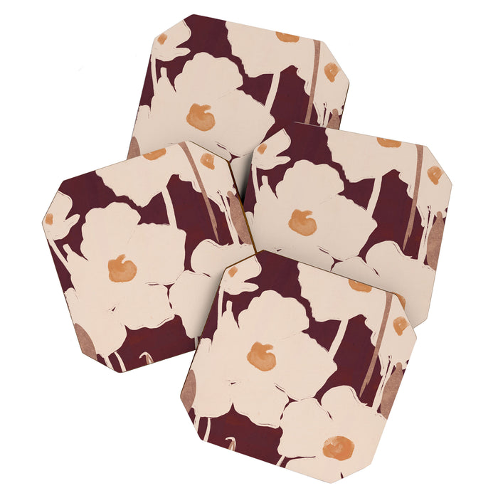 Abstract Flowers 10 Coaster Gallery Image 1