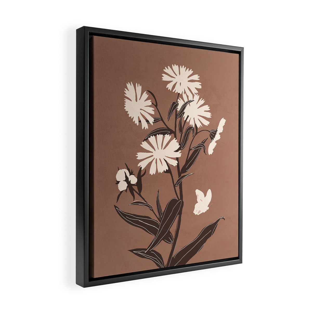 Abstract Flowers 16 Framed Canvas Print Gallery Image 2