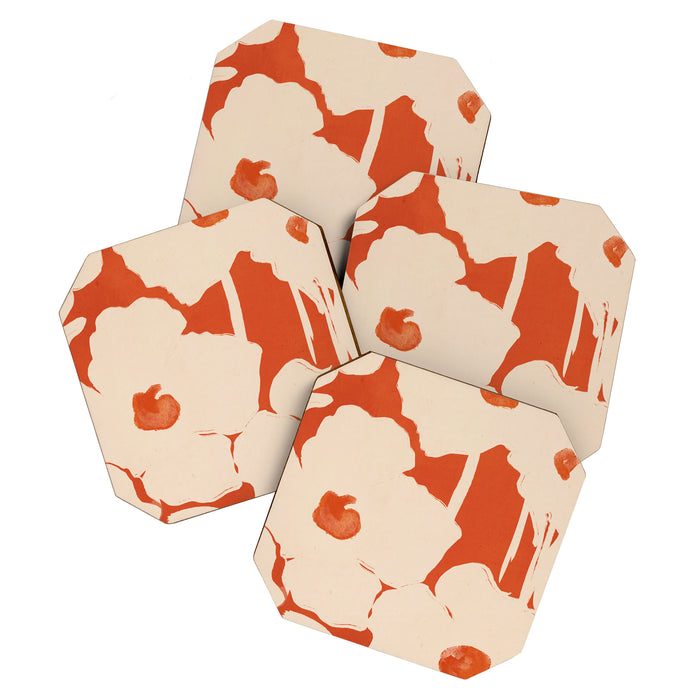 Abstract Flowers 4 Coaster Gallery Image 1
