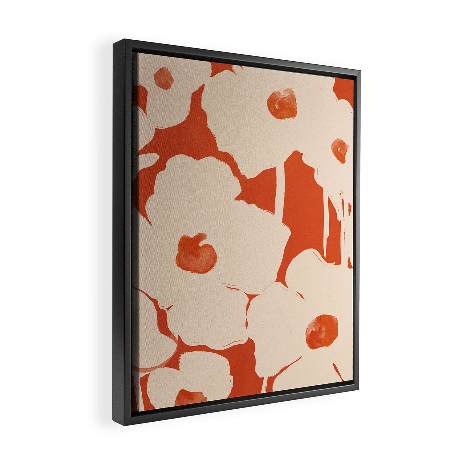 Abstract Flowers 4 Framed Canvas Print Gallery Image 2