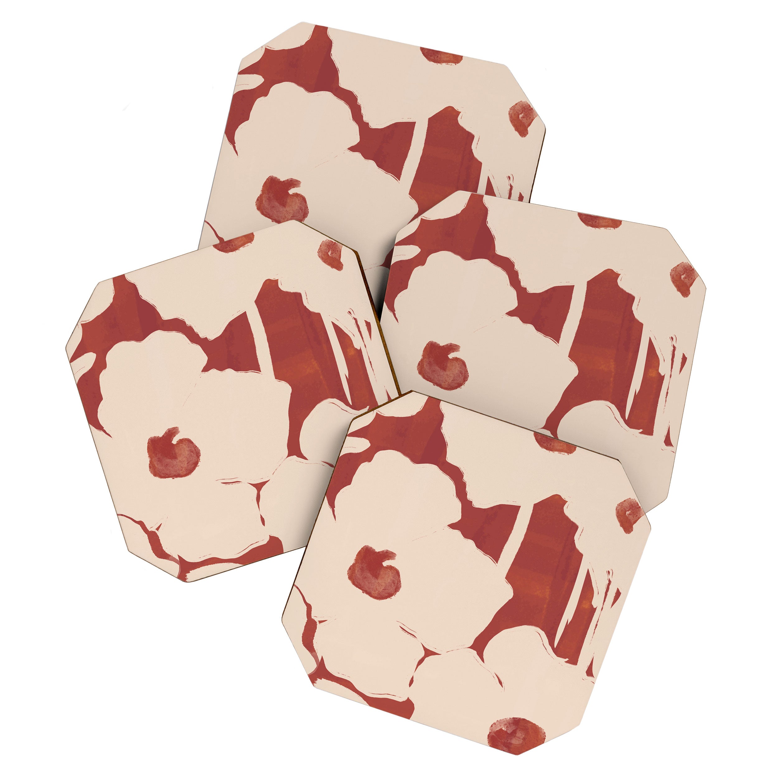 Abstract Flowers 6 Coaster Gallery Image 1