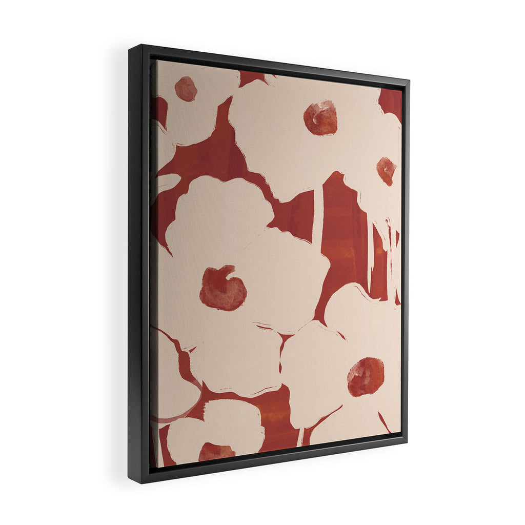 Abstract Flowers 6 Framed Canvas Print Gallery Image 2