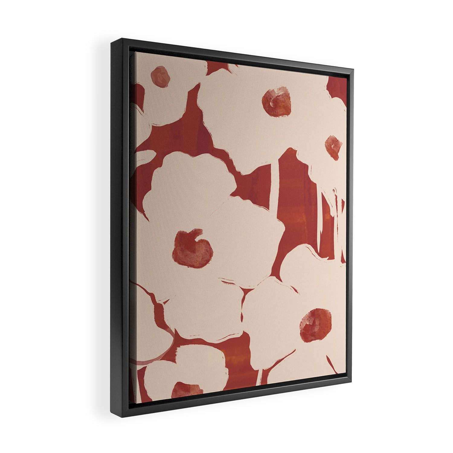 Abstract Flowers 6 Framed Canvas Print Gallery Image 2