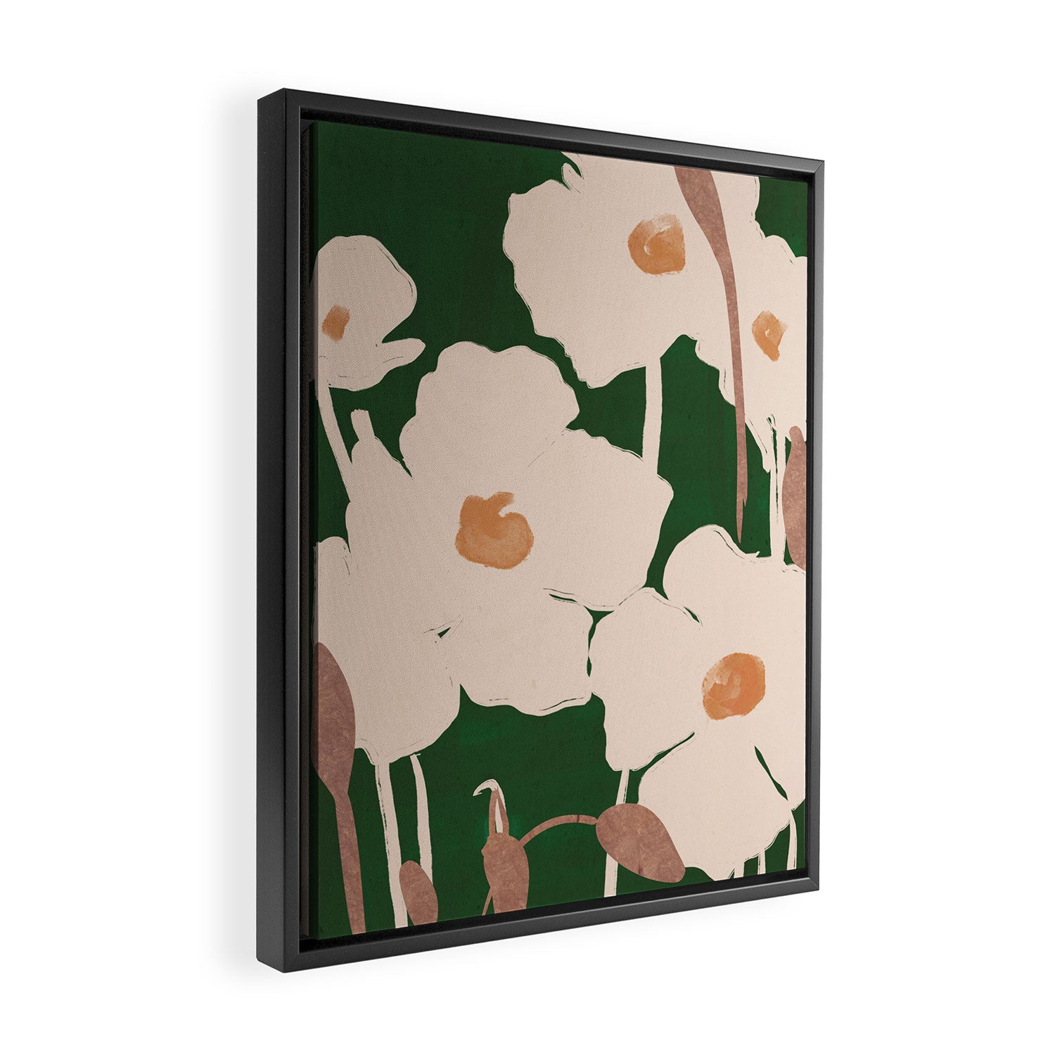 Abstract Flowers 9 Framed Canvas Print Gallery Image 2