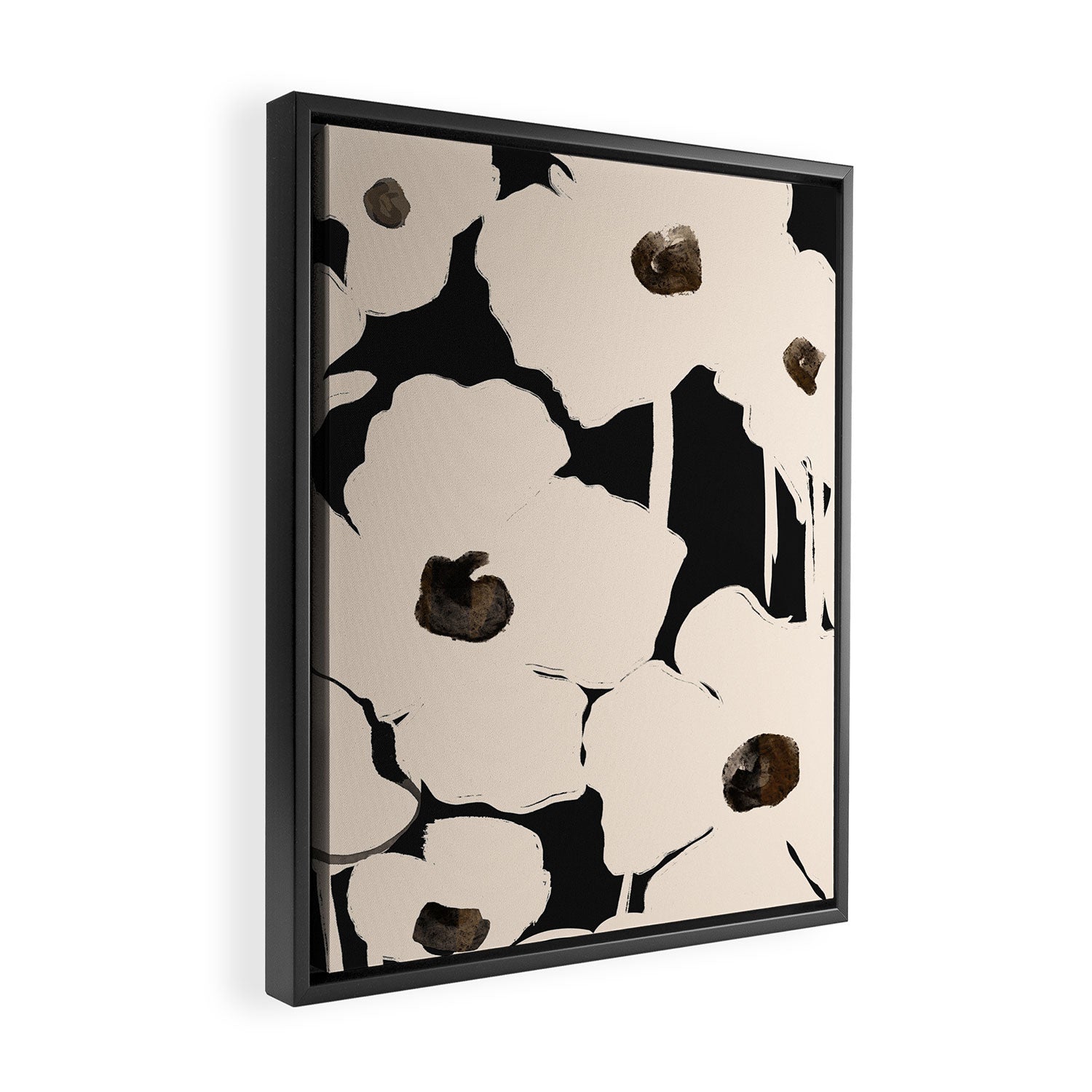 Abstract Flowers Framed Canvas Print Gallery Image 2