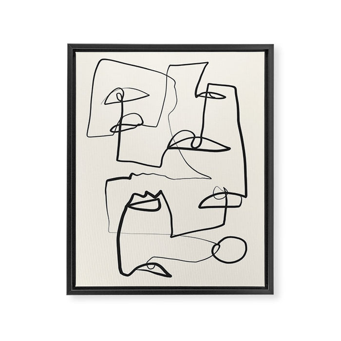 Abstract line art 12 Framed Canvas Print Gallery Image 1