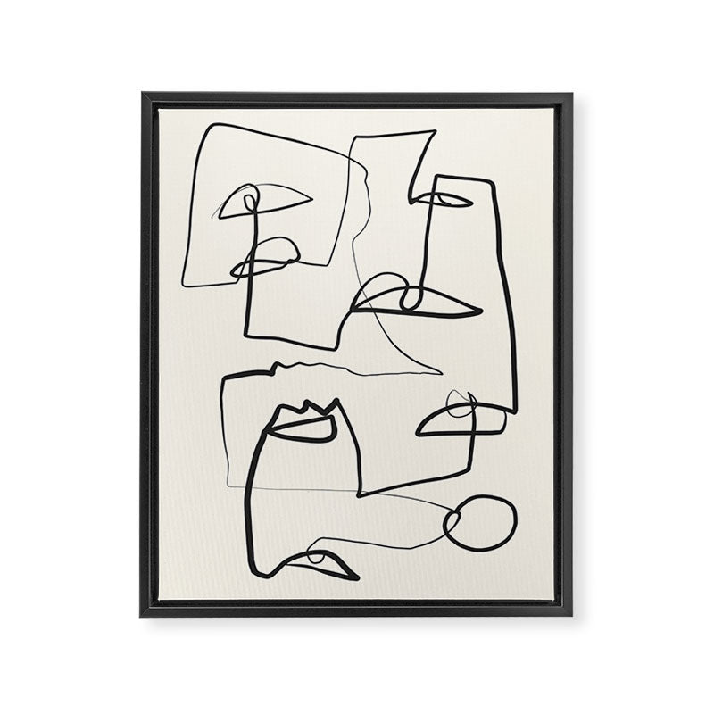 Abstract line art 12 Framed Canvas Print Gallery Image 6