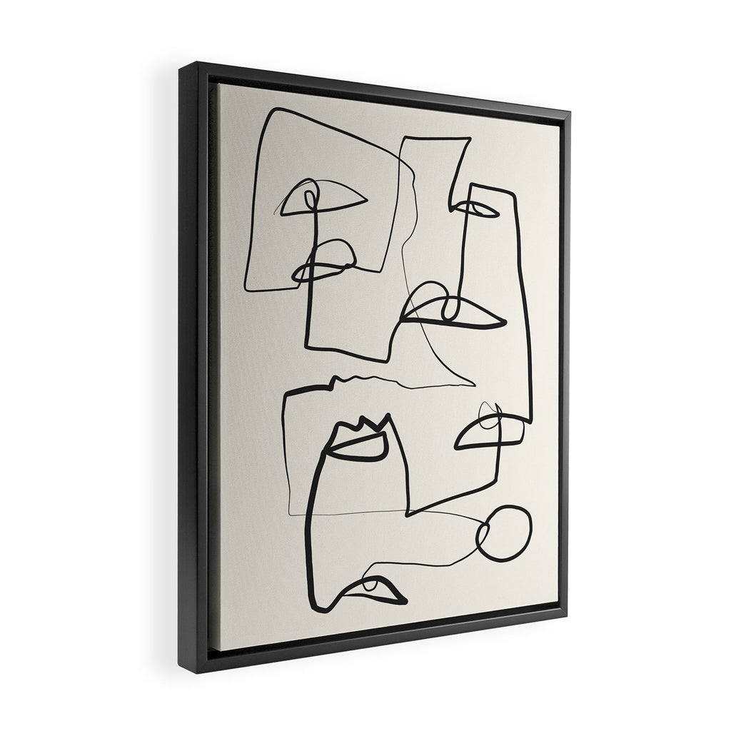 Abstract line art 12 Framed Canvas Print Gallery Image 2