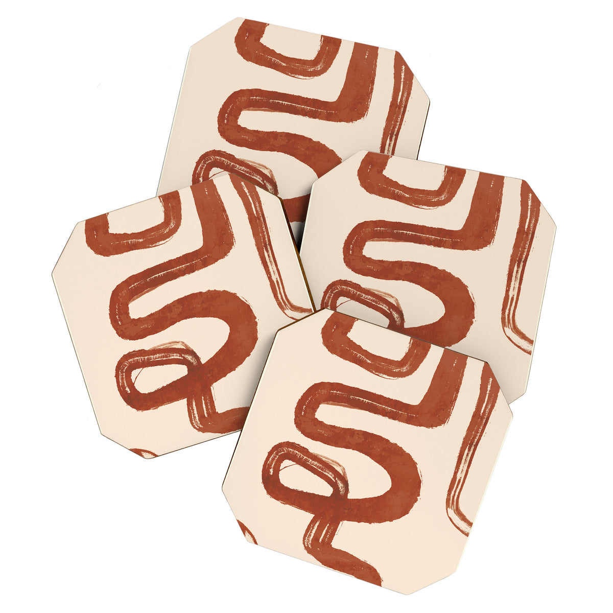 Abstract line art 128 Coaster Gallery Image 1