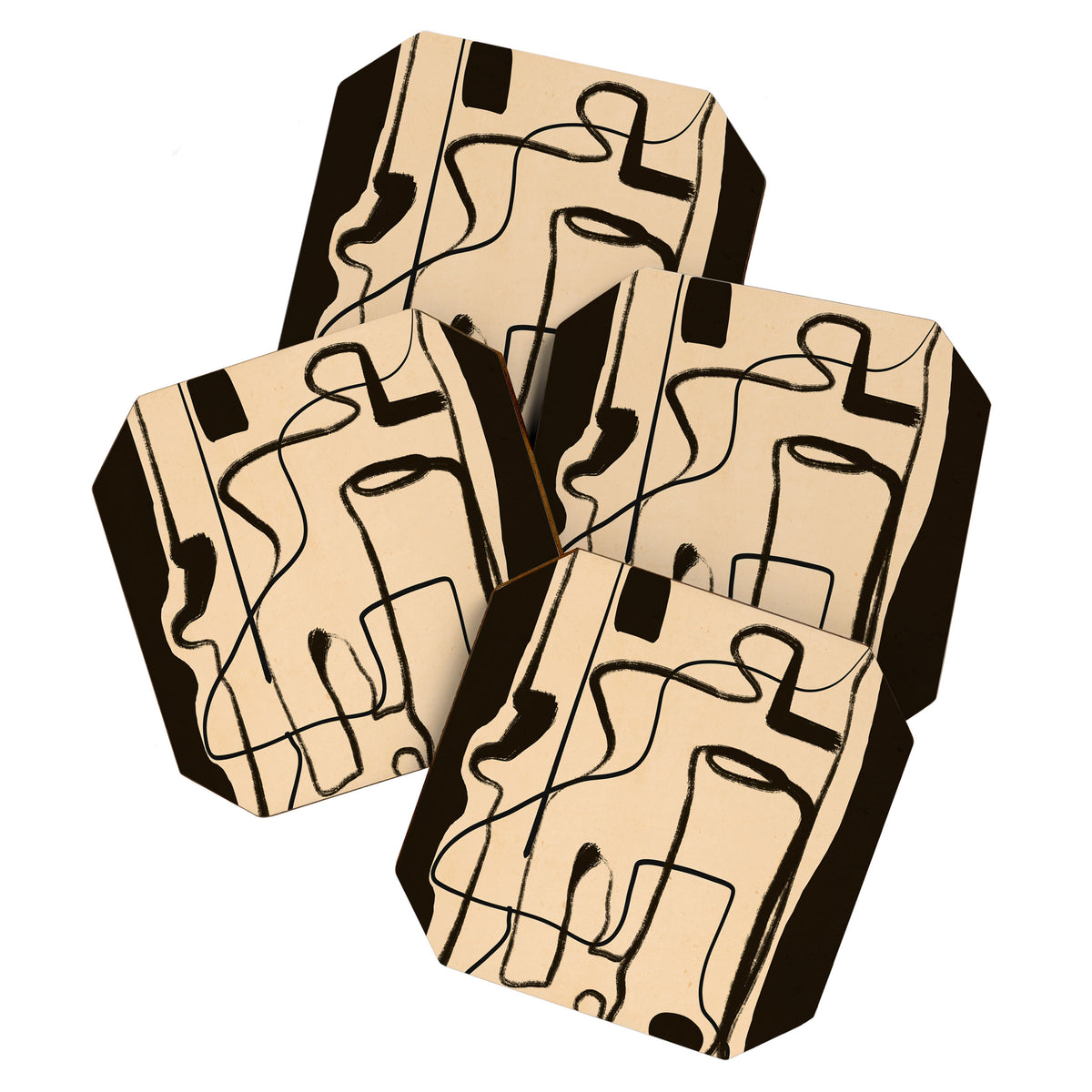 Abstract line art 133 Coaster Gallery Image 1