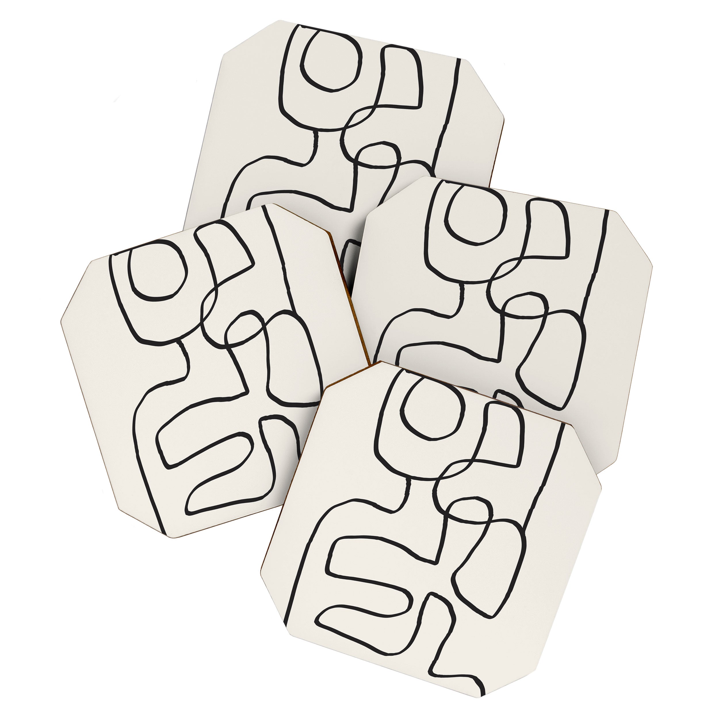Abstract line art 15 Coaster Gallery Image 1