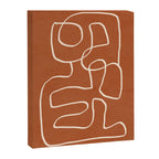 Abstract line art 15 Terracotta Canvas Print Gallery Image 6