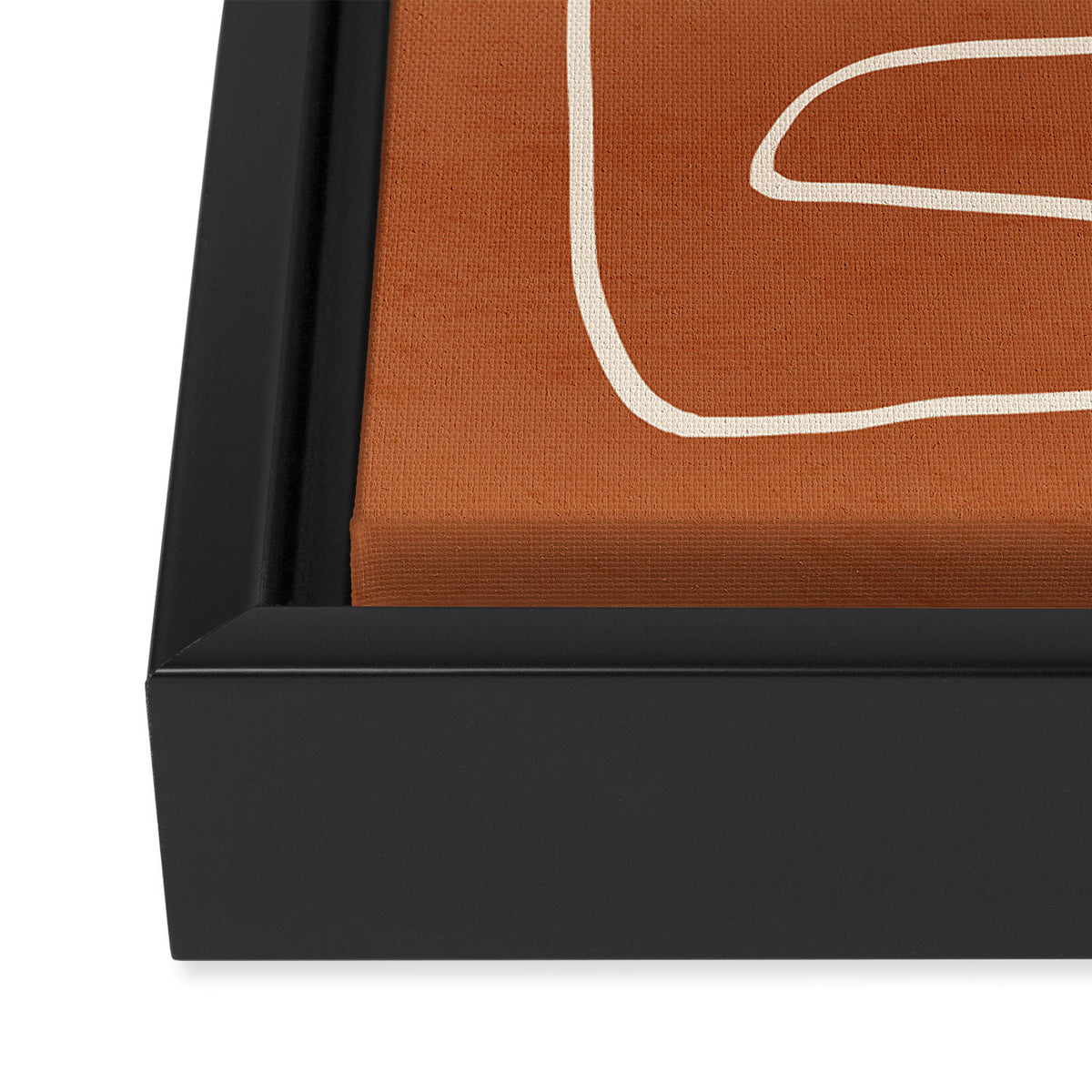 Abstract line art 15 Terracotta Framed Canvas Print Gallery Image 3