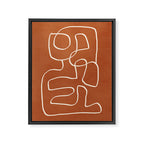 Abstract line art 15 Terracotta Framed Canvas Print Gallery Image 6