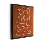 Abstract line art 15 Terracotta Framed Canvas Print Gallery Image 2