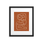 Abstract line art 15 Terracotta Framed Art Print Gallery Image 4