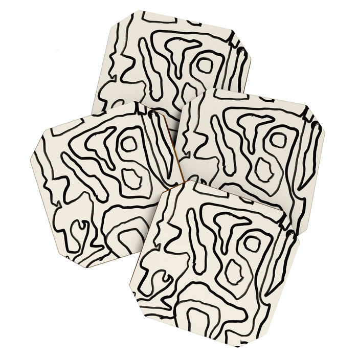Abstract line art 154 Coaster Gallery Image 1