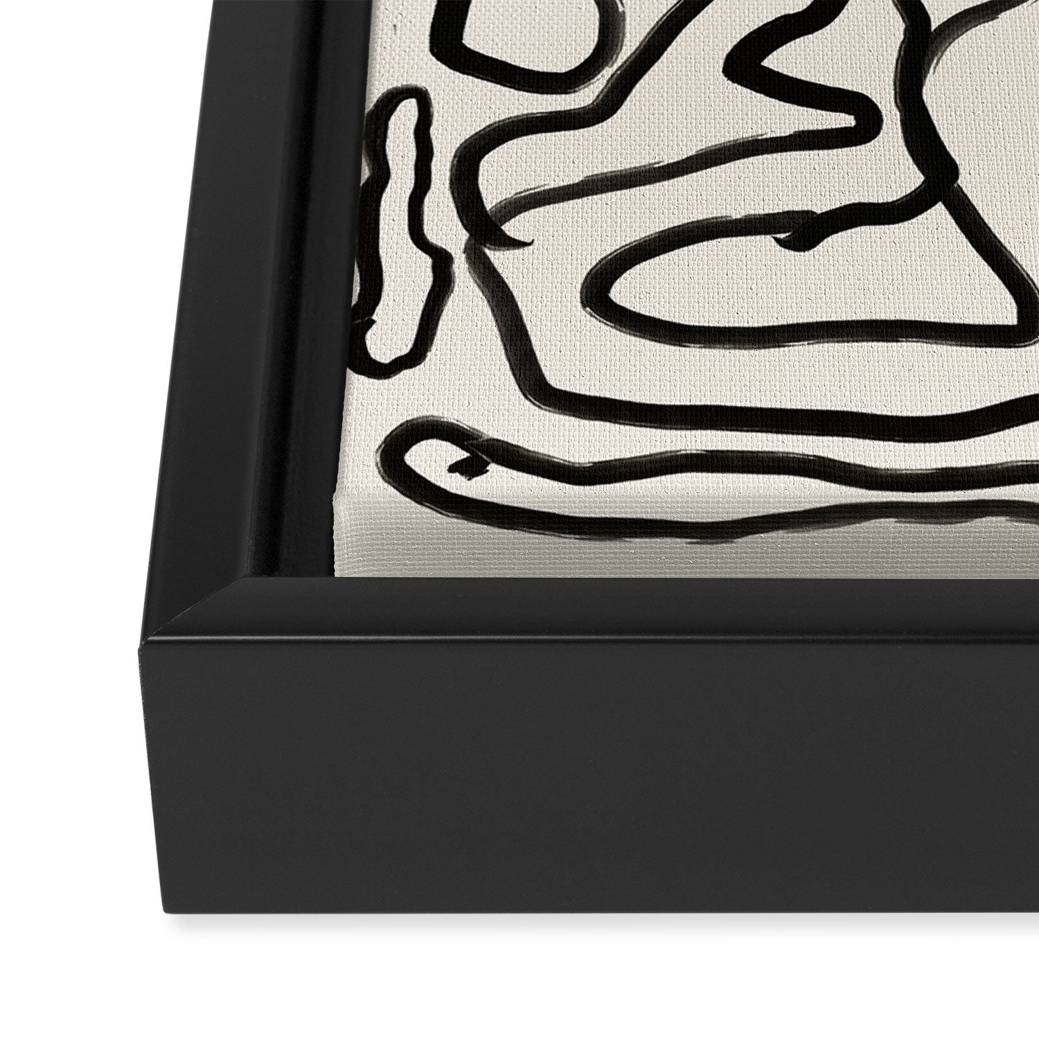Abstract line art 154 Framed Canvas Print Gallery Image 3