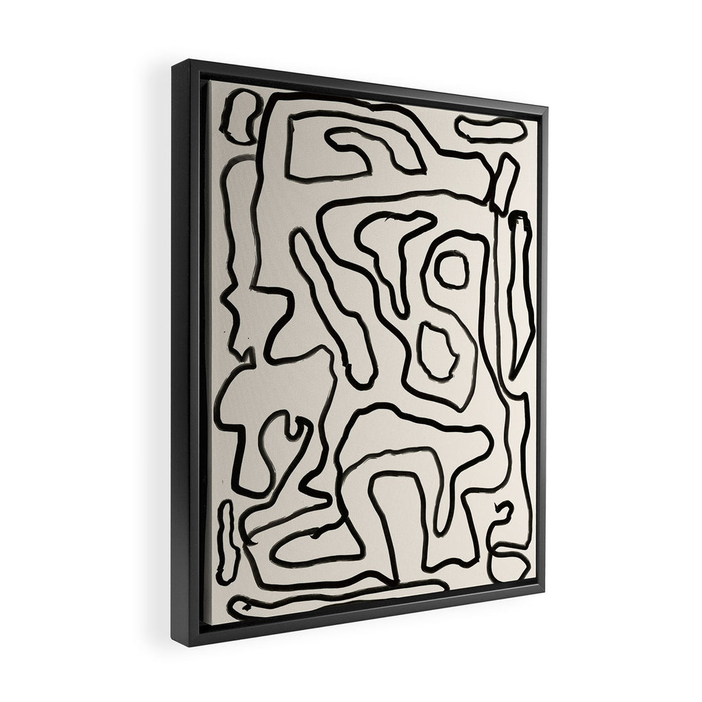 Abstract line art 154 Framed Canvas Print Gallery Image 2