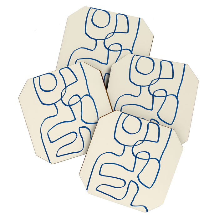 Abstract line art 16 Coaster Gallery Image 1