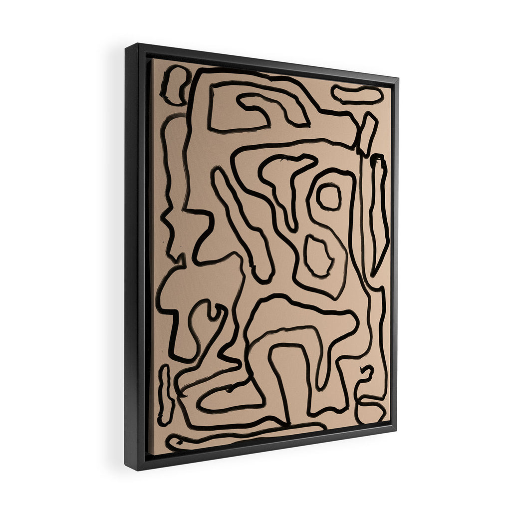 Abstract line art 161 Framed Canvas Print Gallery Image 2