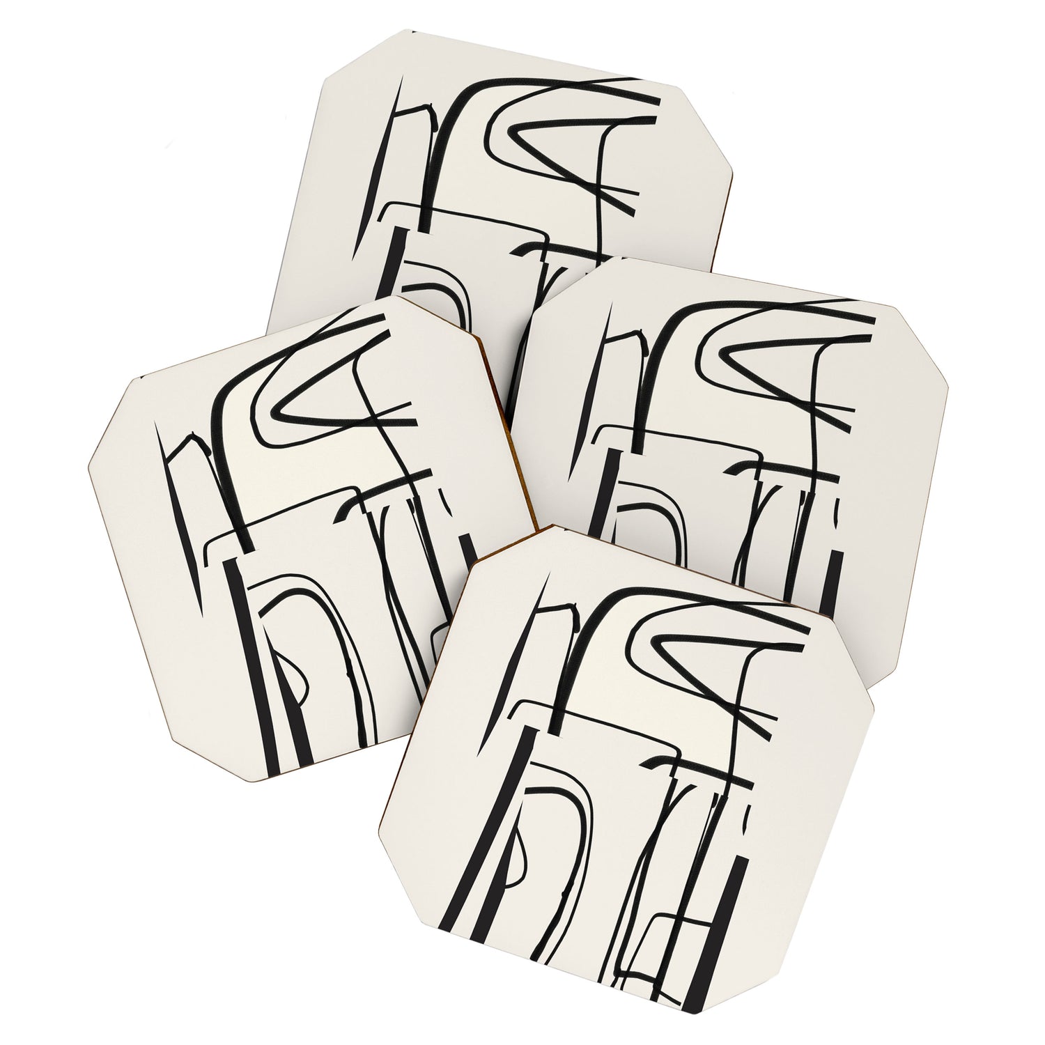 Abstract line art 18 Coaster Gallery Image 1
