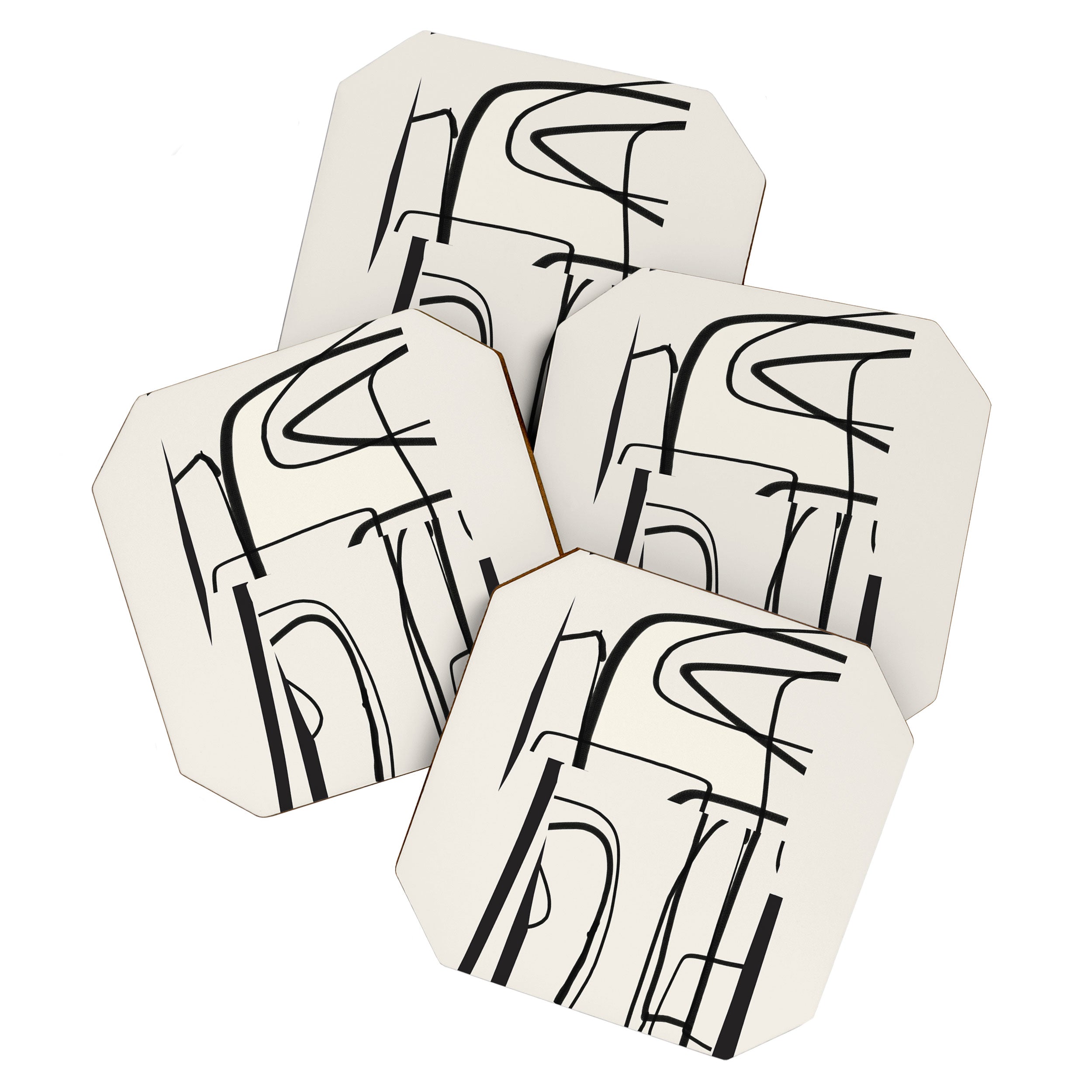 Abstract line art 18 Coaster Gallery Image 1