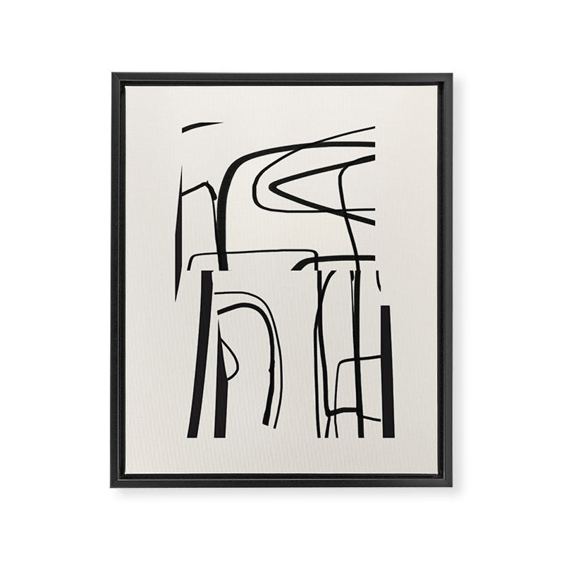 Abstract line art 18 Framed Canvas Print Gallery Image 6