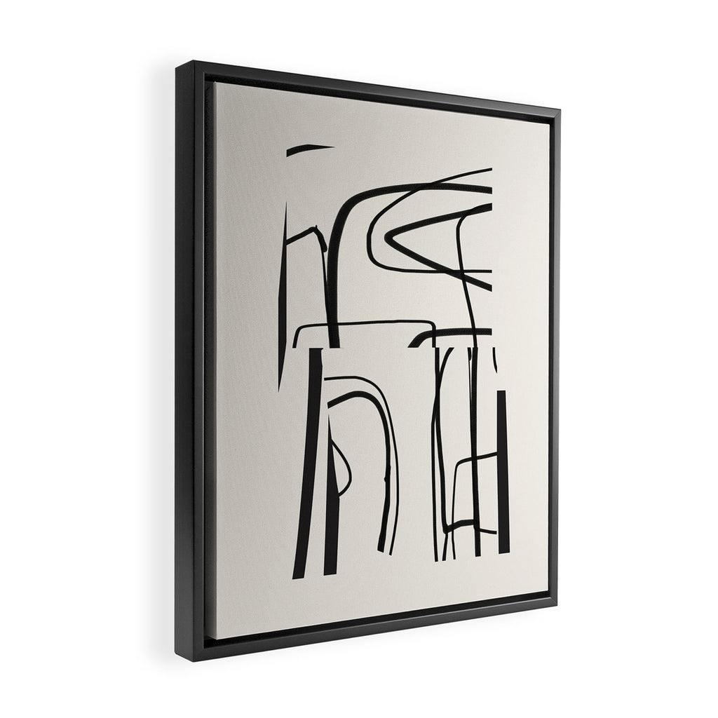 Abstract line art 18 Framed Canvas Print Gallery Image 2