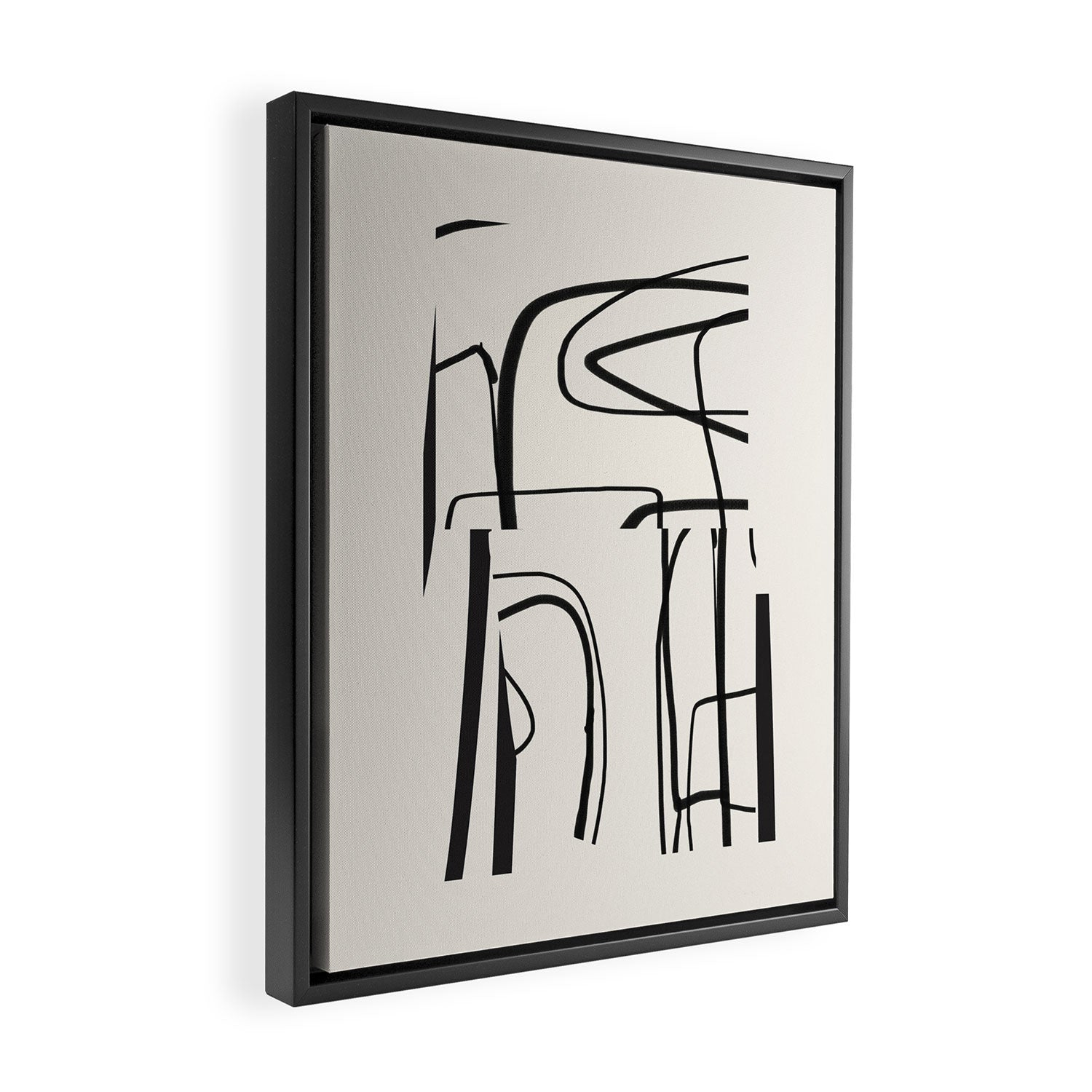 Abstract line art 18 Framed Canvas Print Gallery Image 2