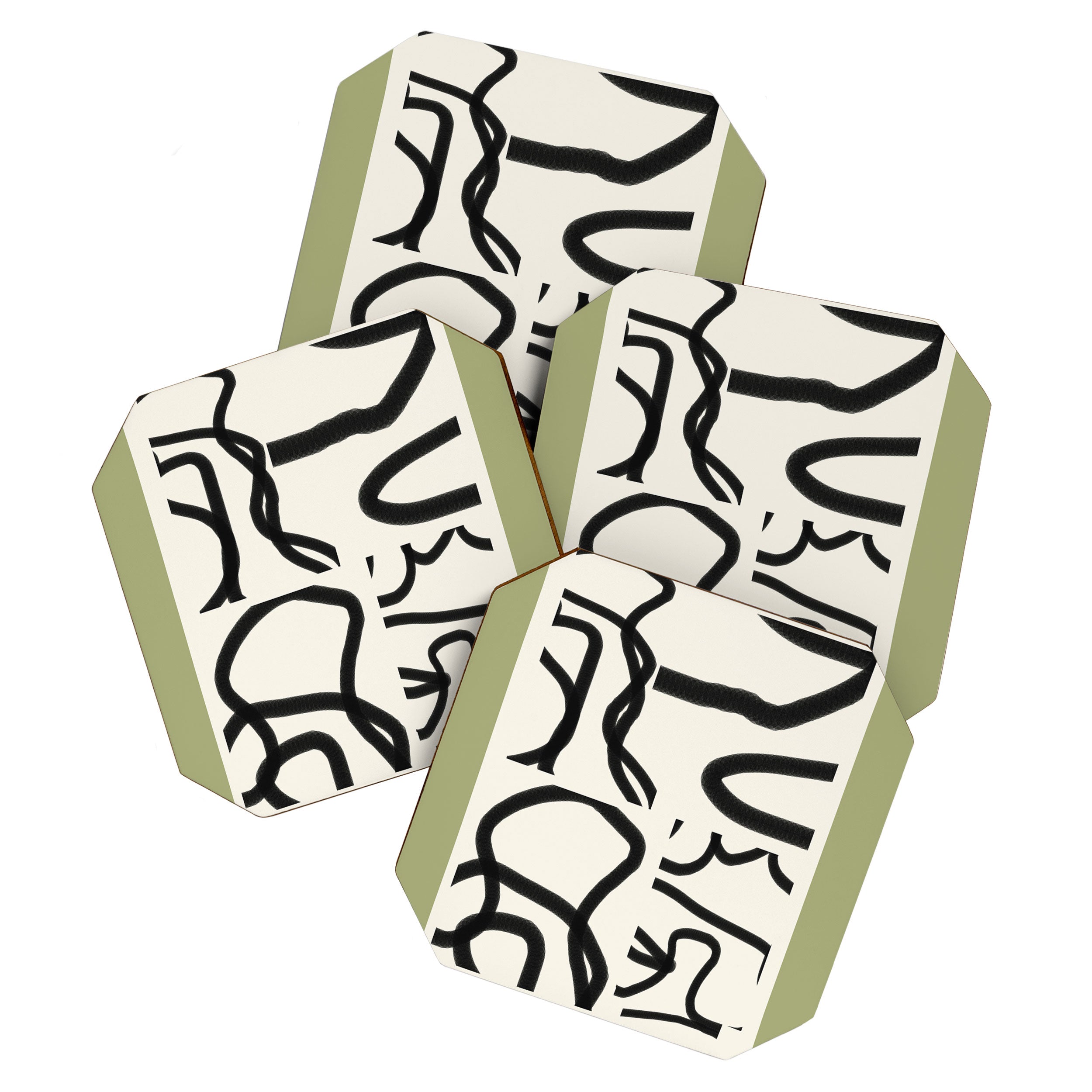 Abstract line art 191 Coaster Gallery Image 1