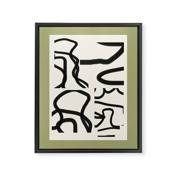 Abstract line art 191 Framed Canvas Print Gallery Image 1