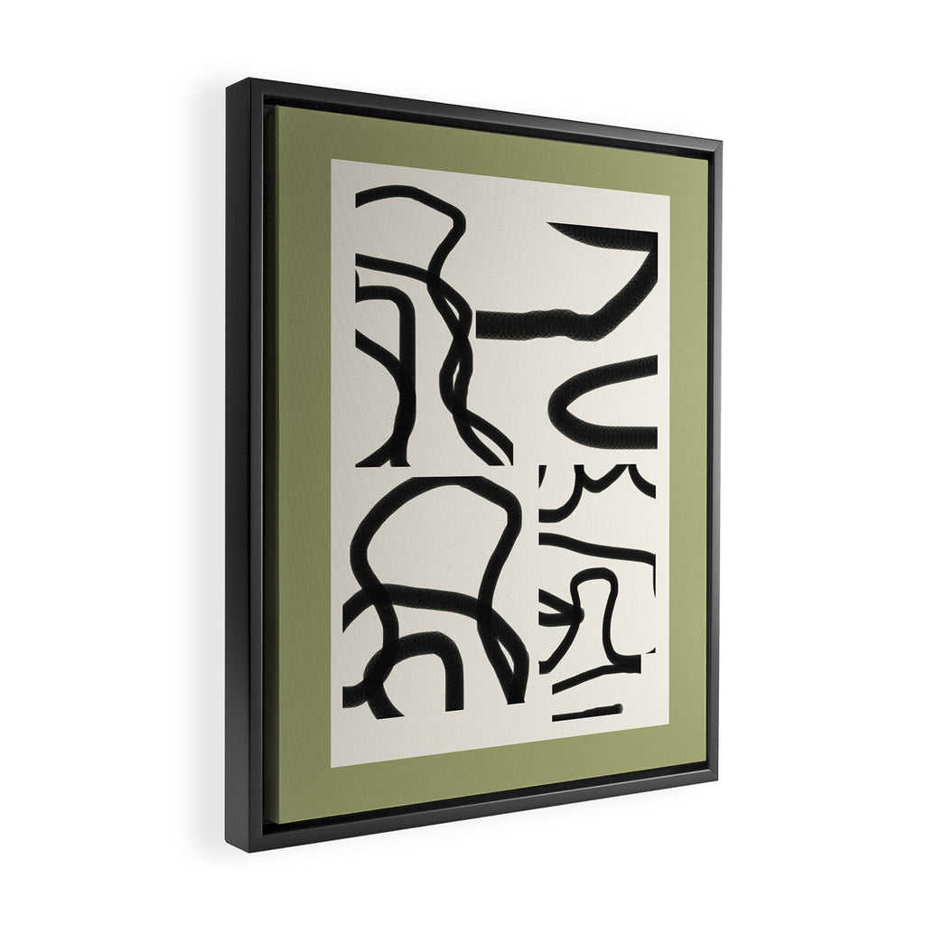 Abstract line art 191 Framed Canvas Print Gallery Image 2