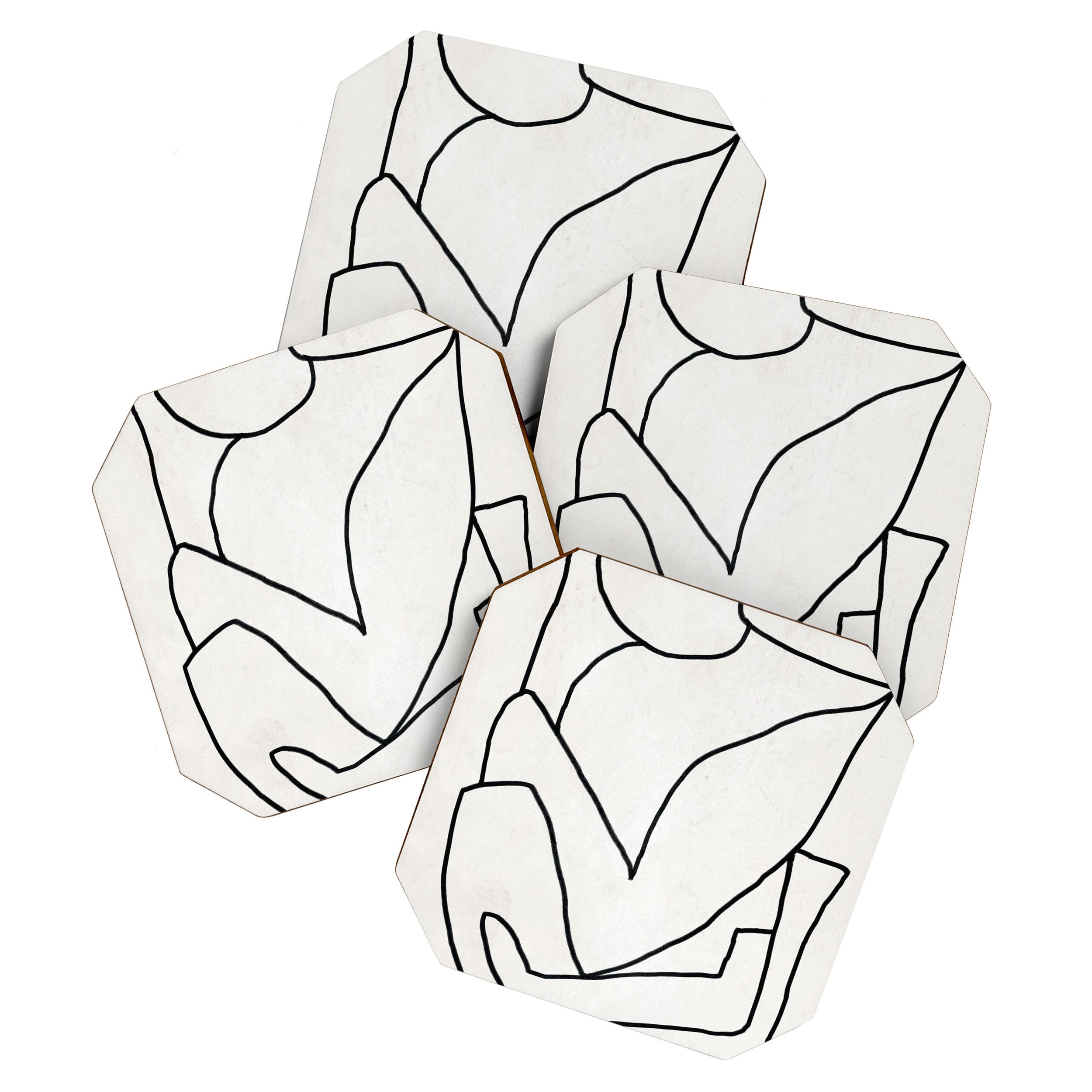 Abstract line art 2 Coaster Gallery Image 1