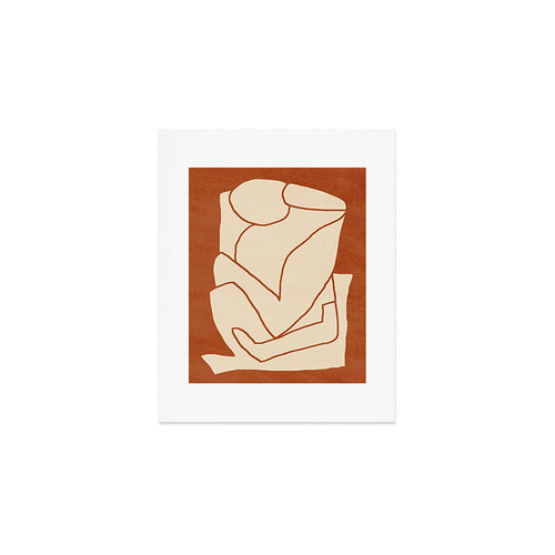 Abstract Line Art 2 Terracotta 2 Art Print Gallery Image 1