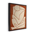 Abstract line art 2 Terracotta 2 Framed Canvas Print Gallery Image 2