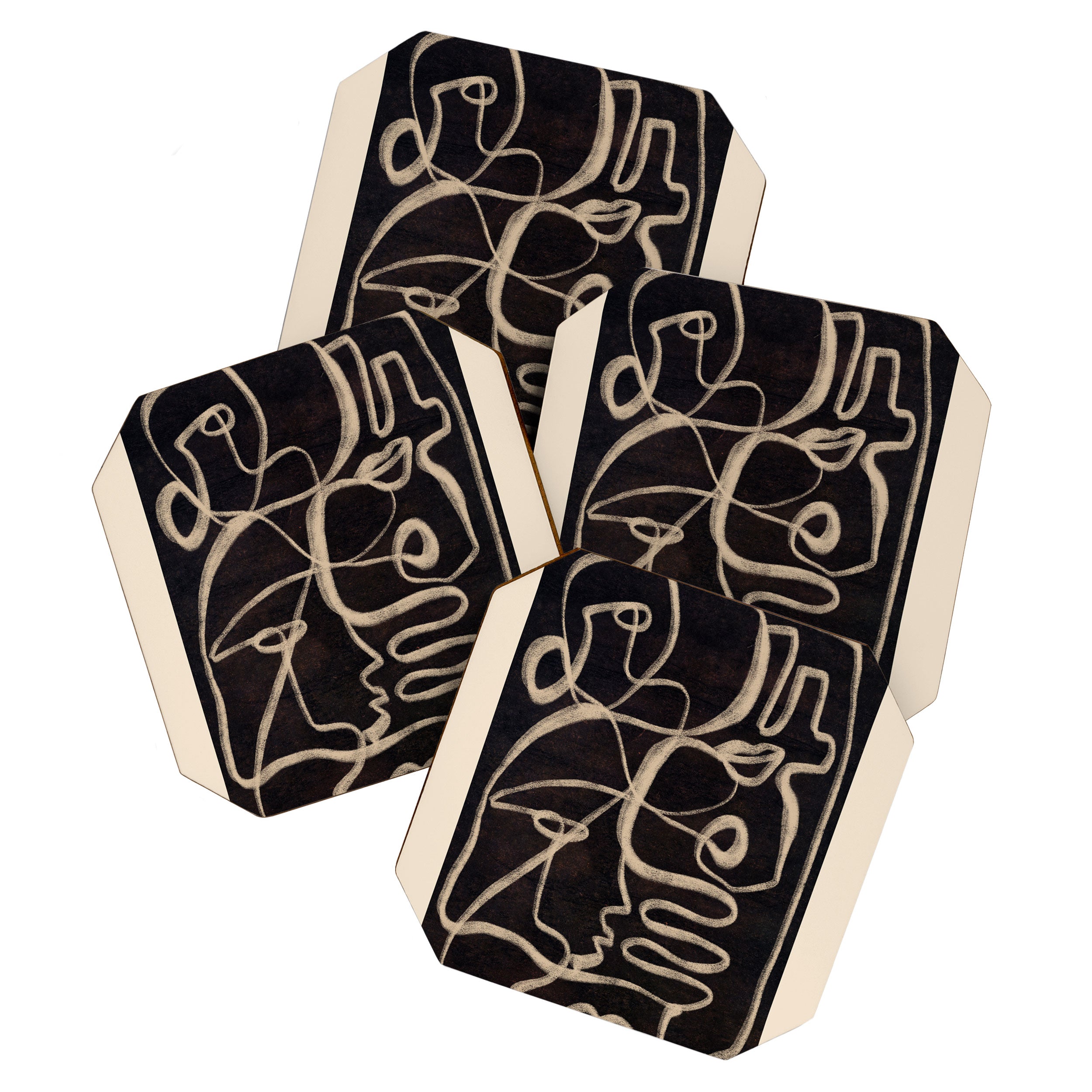 Abstract line art 206 Coaster Gallery Image 1