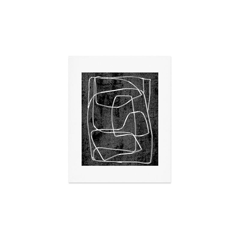 Abstract line art 22 Black And White Art Print Gallery Image 1