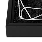 Abstract line art 22 Black And White Framed Canvas Print Gallery Image 3