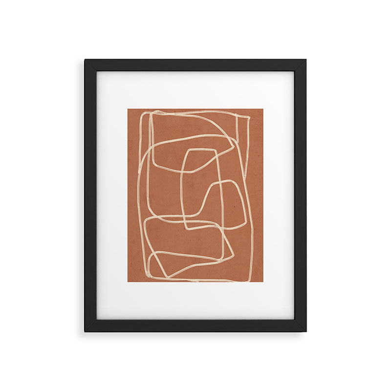 Abstract Line Art 22 Framed Art Print