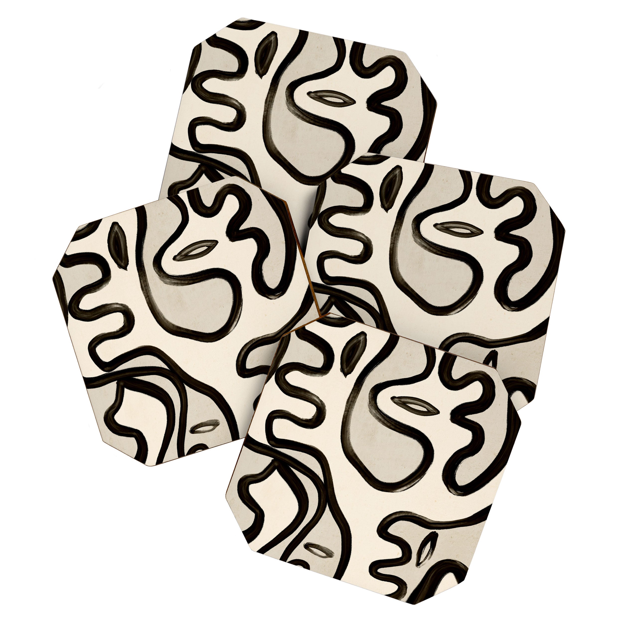 Abstract line art 249 Coaster Gallery Image 1