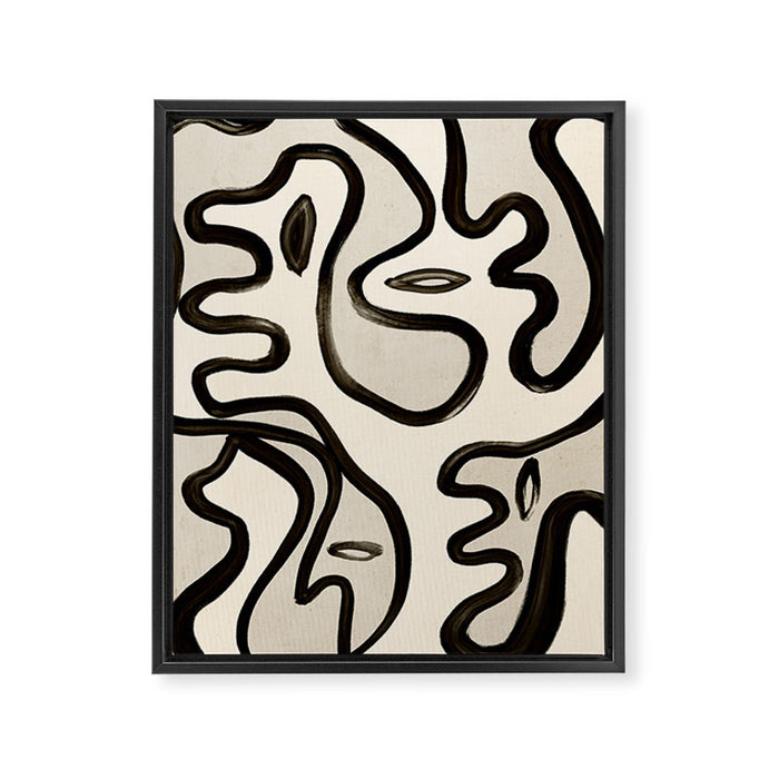 Abstract line art 249 Framed Canvas Print Gallery Image 1