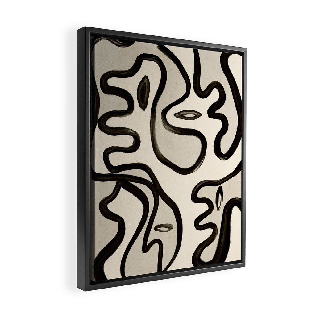 Abstract line art 249 Framed Canvas Print Gallery Image 2