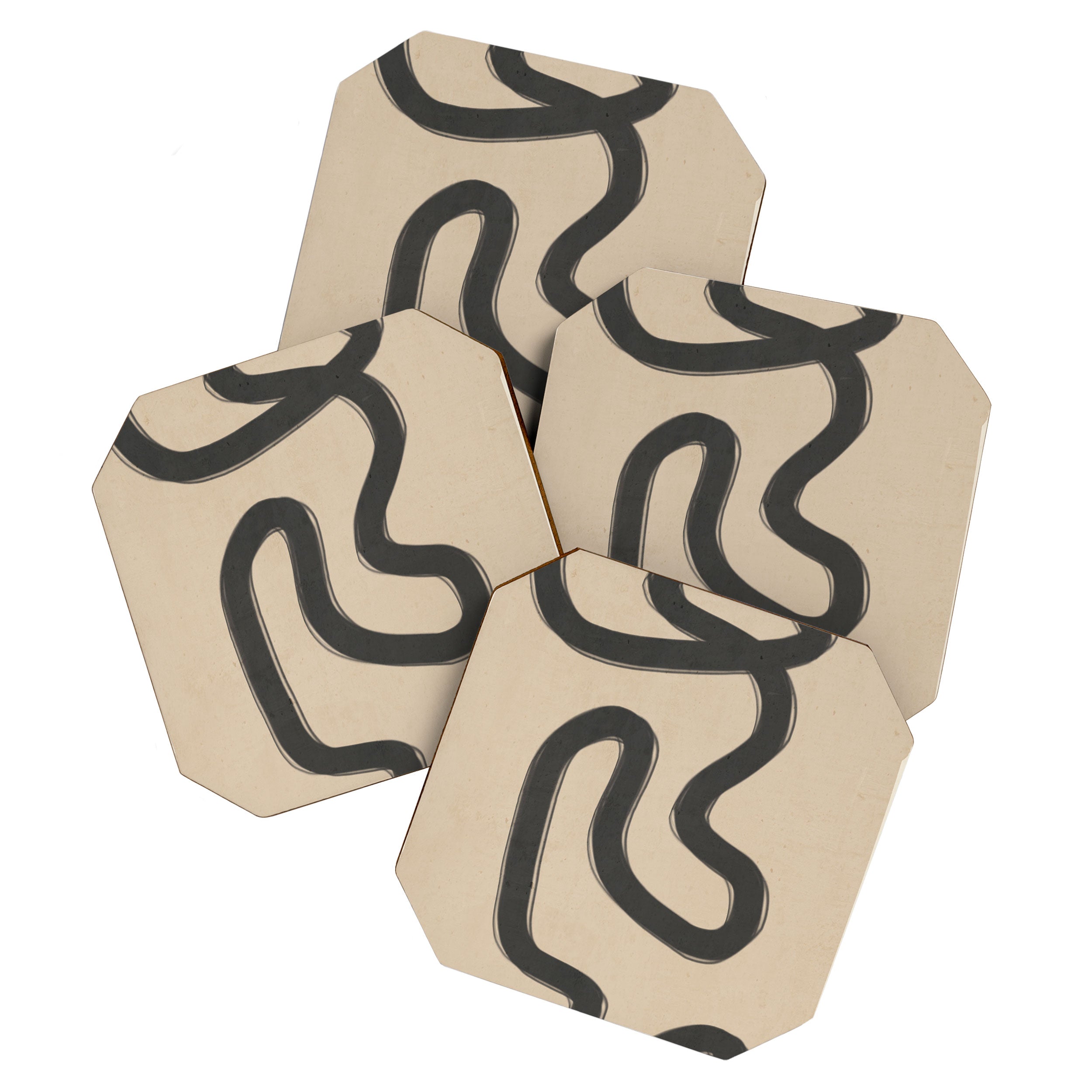 Abstract line art 43 Coaster Gallery Image 1