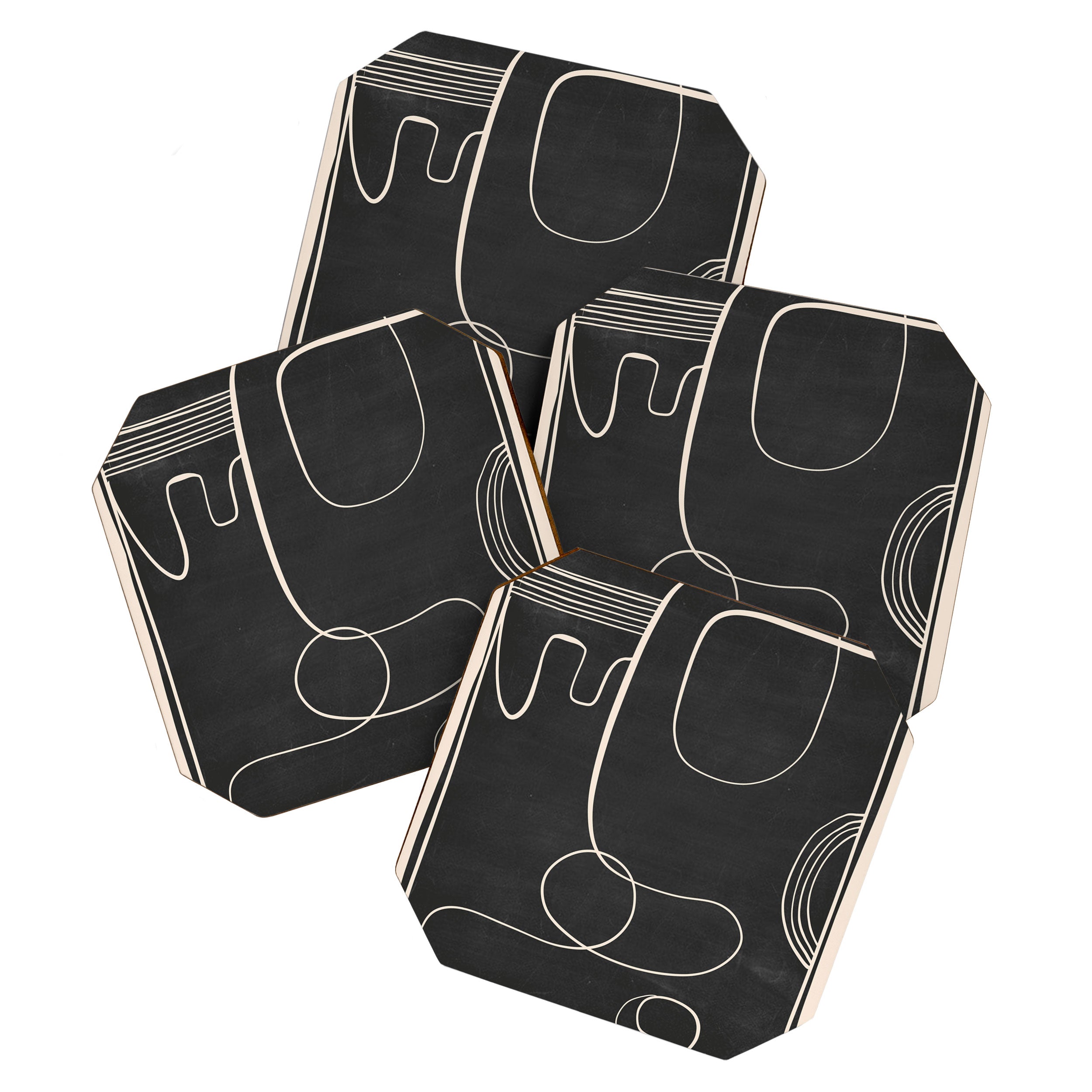 Abstract line art 48 Coaster Gallery Image 1